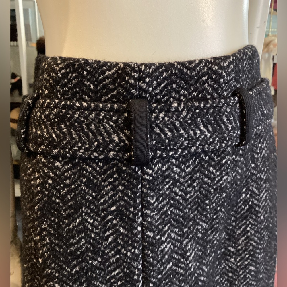 Tony Burch Black Herringbone Skirt - Picture 3 of 14